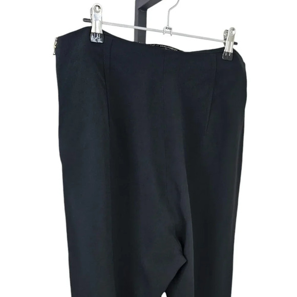 Roland Mouret Womens High Waist Side Stripe Slit Bottom Pants Size 12 Black Blue - Picture 5 of 14